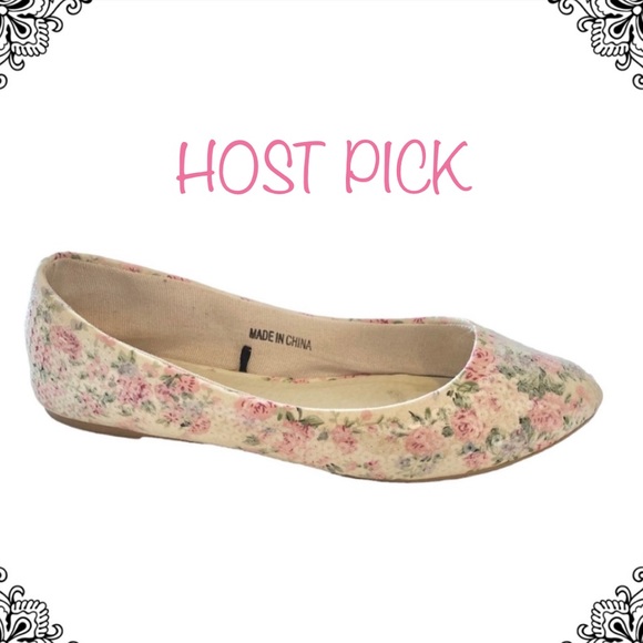 Sequins Floral Ballet Flats - Picture 1 of 4